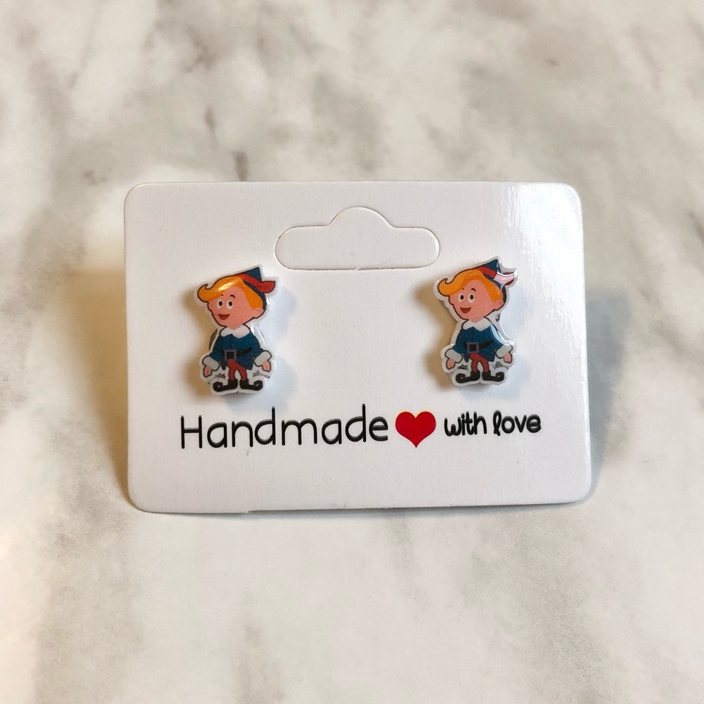 🎉 New Hermey the Elf Handmade Earrings